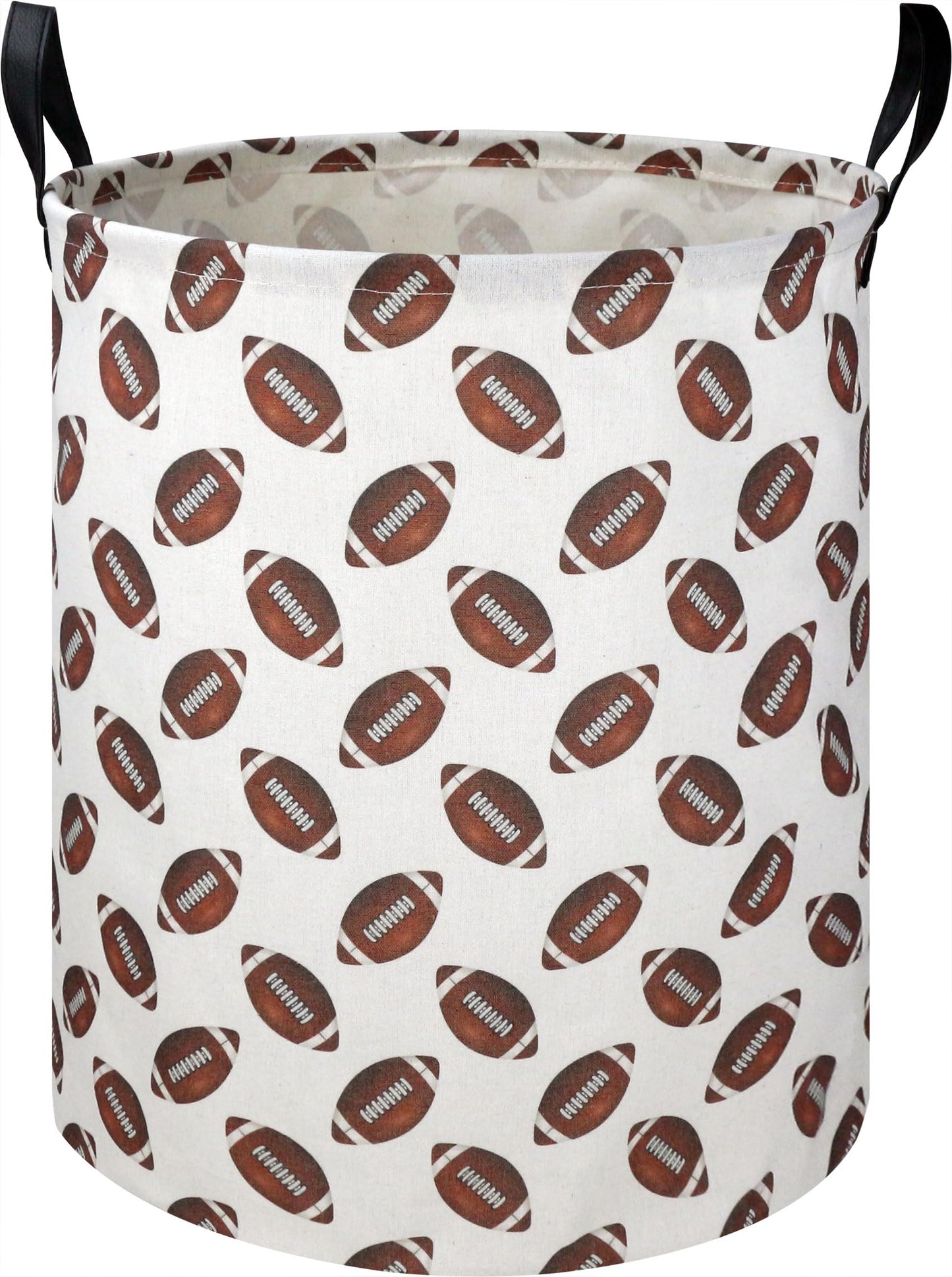 Hkec 19.7' Football Laundry Basket,Kids Dirty Clothes Laundry Hamper,Waterproof Toys Storage Bin For Boys,Room Decor, Gift Bask