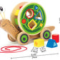 Award Winning Hape Walk-A-Long Snail Toddler Wooden Pull Toy, L: 11.9, W: 4.4, H: 7.3 inch