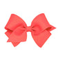 Wee Ones Girls' Classic Grosgrain Hair Bow With Plain Wrap Center On A Weestay Hair Clip, Handmade, Small Sized Bow, Watermelon