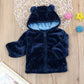 Noubeau Infant Baby Boys Girls Fleece Ears Hat With Lined Hooded Zipper Up Jacket Coat Tops Outwear Overcoat Warm Fall Winte (Pi