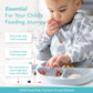 Bumkins Toddler and Baby Suction Plate, Divided Grip Dish for Babies and Kids, Baby Led Weaning, Feeding Supplies, Sticks to Tab