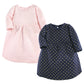 Hudson Baby Girls' Cotton Dresses, Metallic Navy Pink, 6-9 Months
