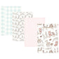 Hudson Baby Unisex Baby Cotton Flannel Burp Cloths 4-Pack, Girl Woodland Pals, One Size