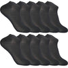 Cozyway Cotton Ankle Length Socks For Men Pack Of 10 (Black)