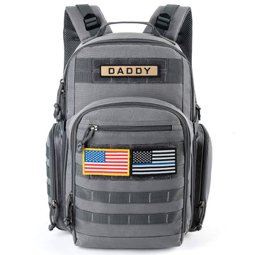 MIRACOL Military Diaper Bag for Men - Large Baby Diaper Backpack for Hiking Travel Trips Camping - Army Daddy Gear Backpack for 