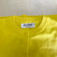 Gsvibk Girls Cardigan Long Sleeve Crewneck Cardigans Solid Knit Button Sweater Cardigan Baby Girl 5-6Y Yellow 6112