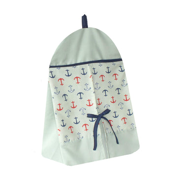 Pam Grace Creations Nautical Diaper Bag, Navy Blue/Red