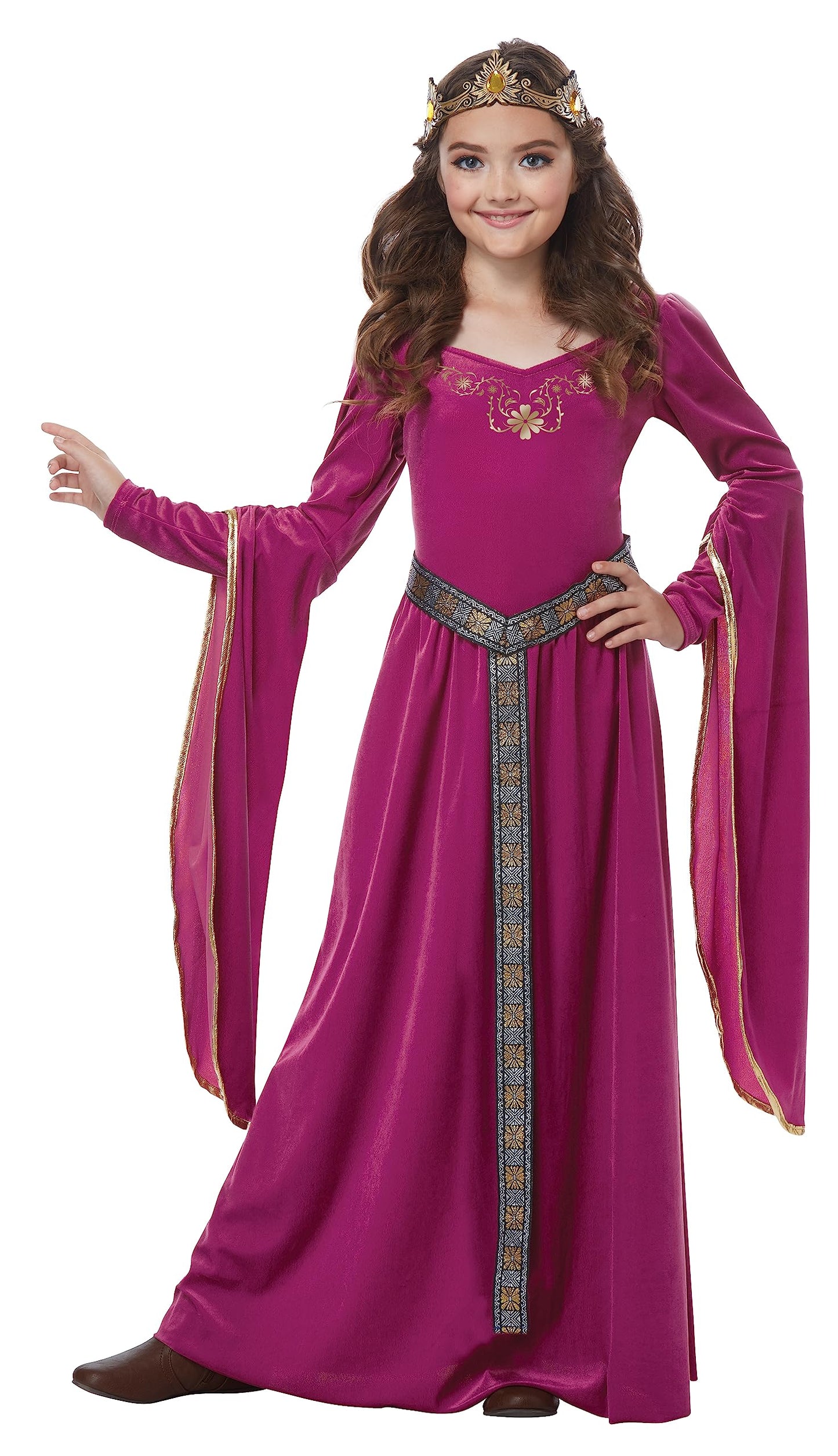 Girls Medieval Princess Costume Medium