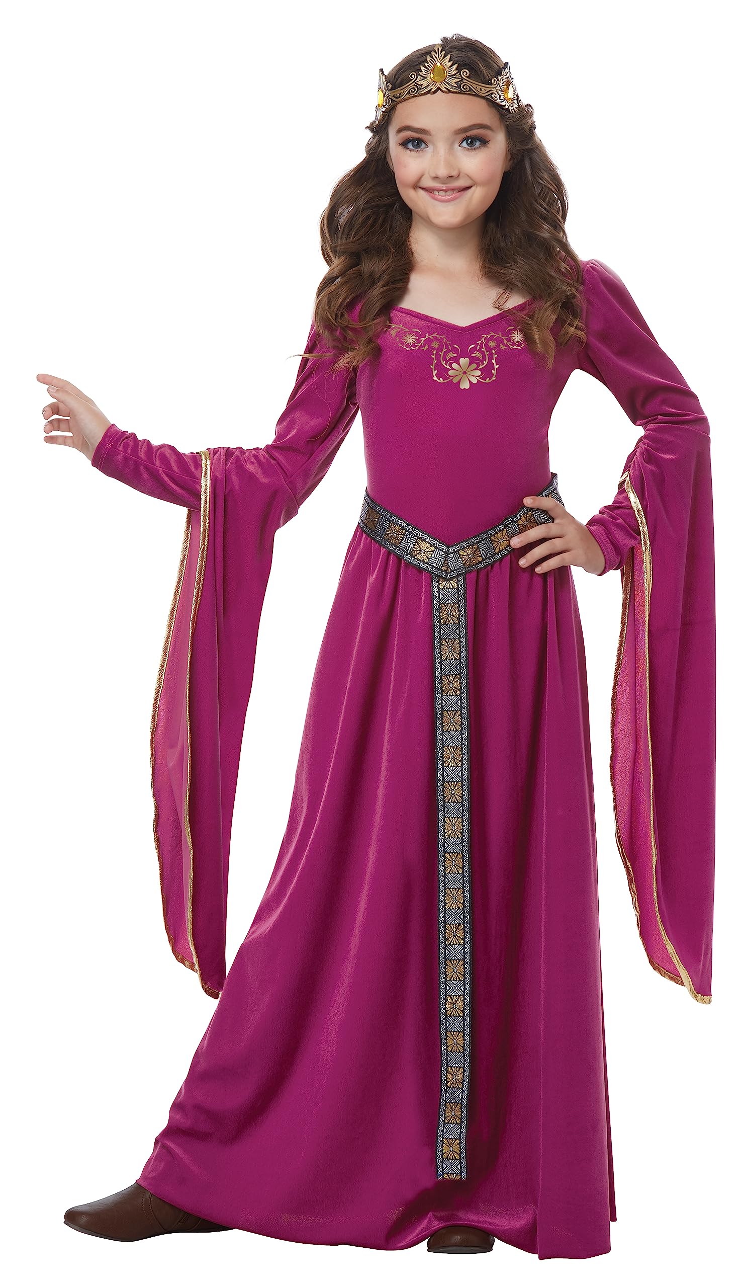 Girls Medieval Princess Costume Medium