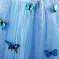 Dreamhigh Butterfly Party Girls Costume Dress Size 5-6 Years Sky Blue