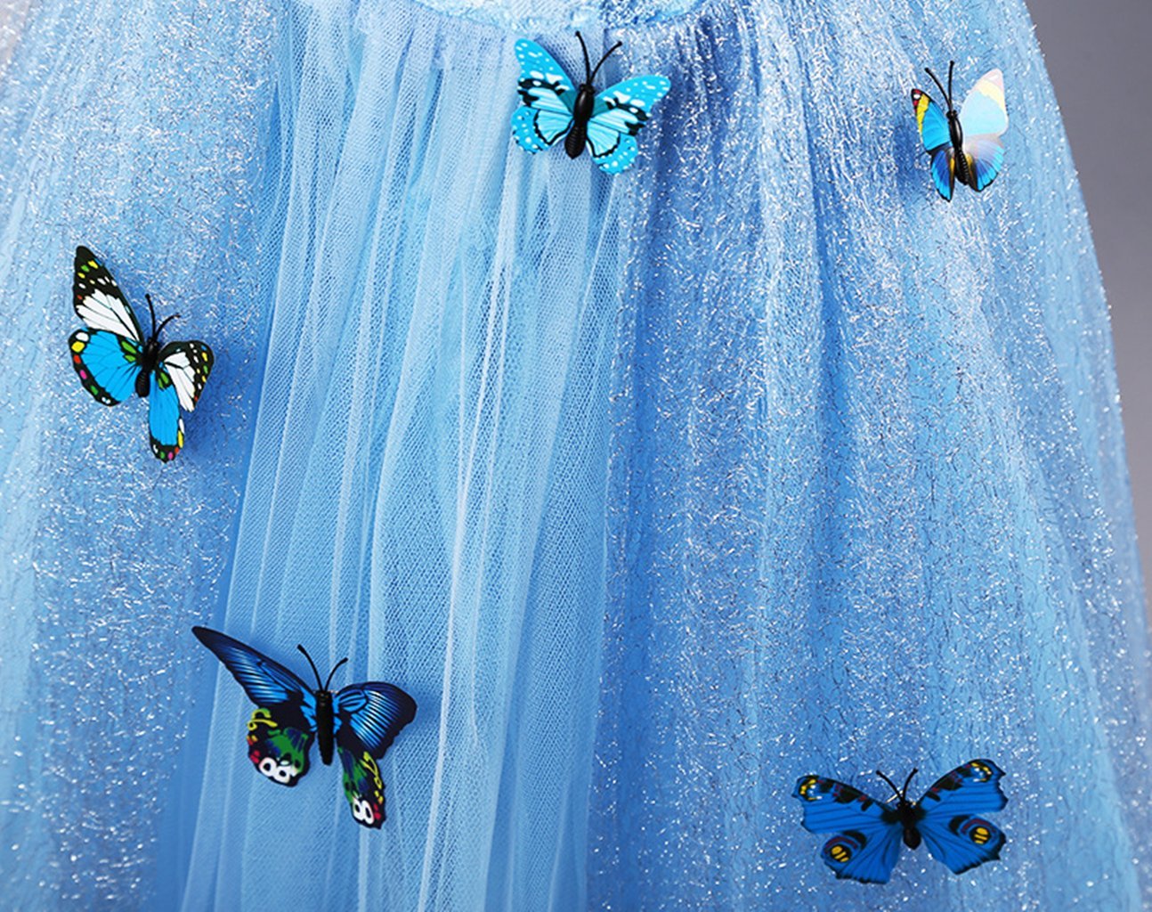 Dreamhigh Butterfly Party Girls Costume Dress Size 5-6 Years Sky Blue