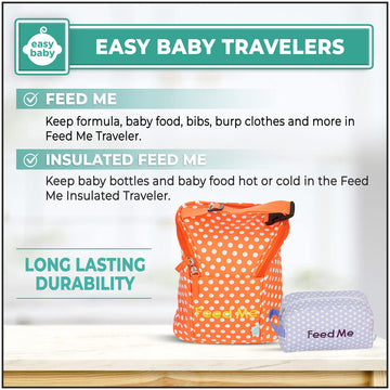 Easy Baby - Diaper, Bottle, And Supplies - Organizer Pouches And Changing Pad - Change, Feed, Dress, And Clean Me (8 Pack Laguna