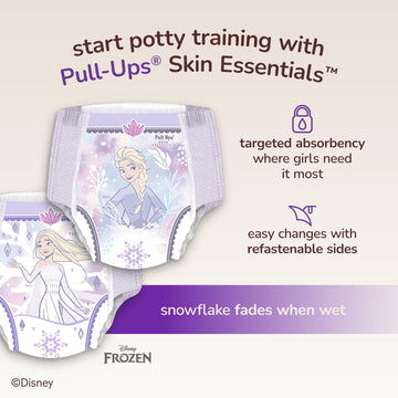 Pull-Ups Girls' Skin Essentials Potty Training Pants, Training Underwear, 2T-3T (16-34 Lbs), 18 Ct