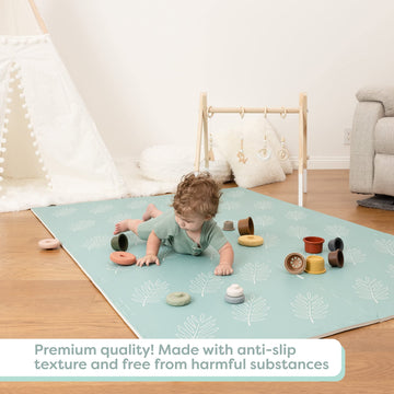 Childlike Behavior Baby Play Mat - Extra Large, Foam Play Mat with Soft Interlocking Floor Tiles 72x48 Inches - Baby Floormat fo