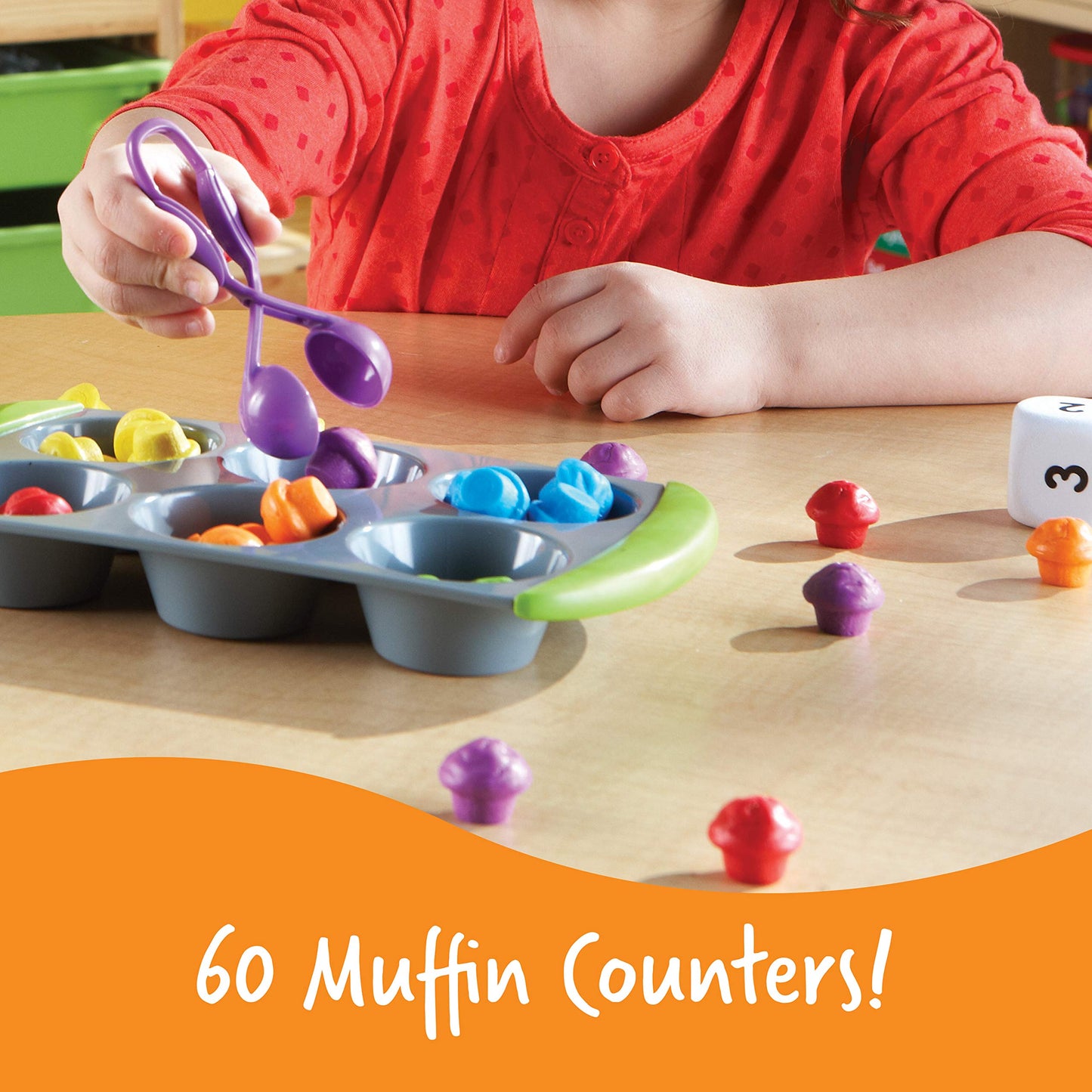Learning Resources Mini Muffin Match Math Activity Set - 76 Pieces, Ages 3+ Counting Games for Kids, Preschool Learning Toys, Ho