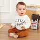 Toddler Baby Boy Fall Winter Outfits Letter Crewneck Sweatshirt Casual Pants 2Pcs Clothes Set White-Brown 12-18 Months