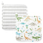 Stephen Joseph, Baby and Toddler Washcloths, Muslin Washcloth, 10x10 inches  Dino Set of 2