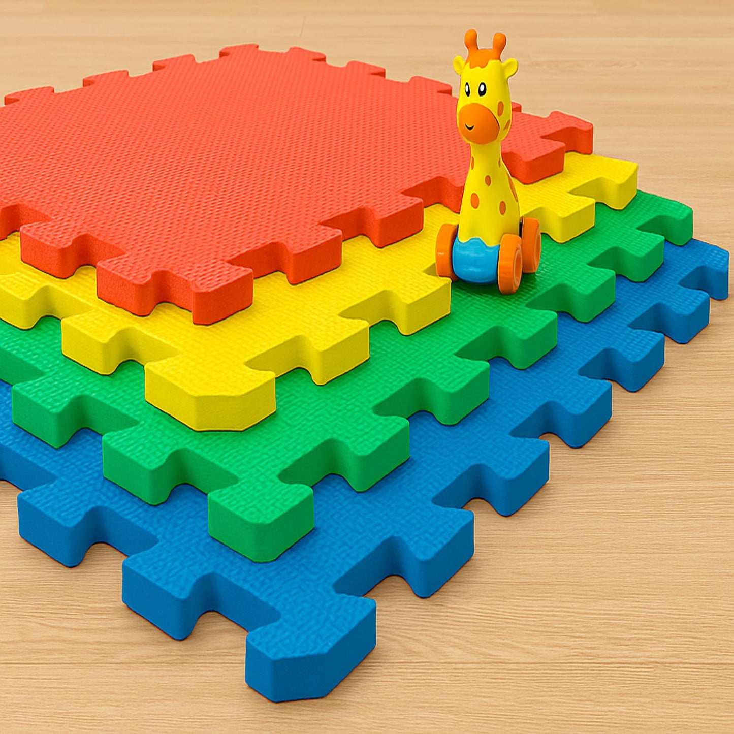 Liltoes Eva Interlocking Play Mat 12 Mm Thick | Floor Mat For Kids  Set Of 8 Tiles (Multicolour)