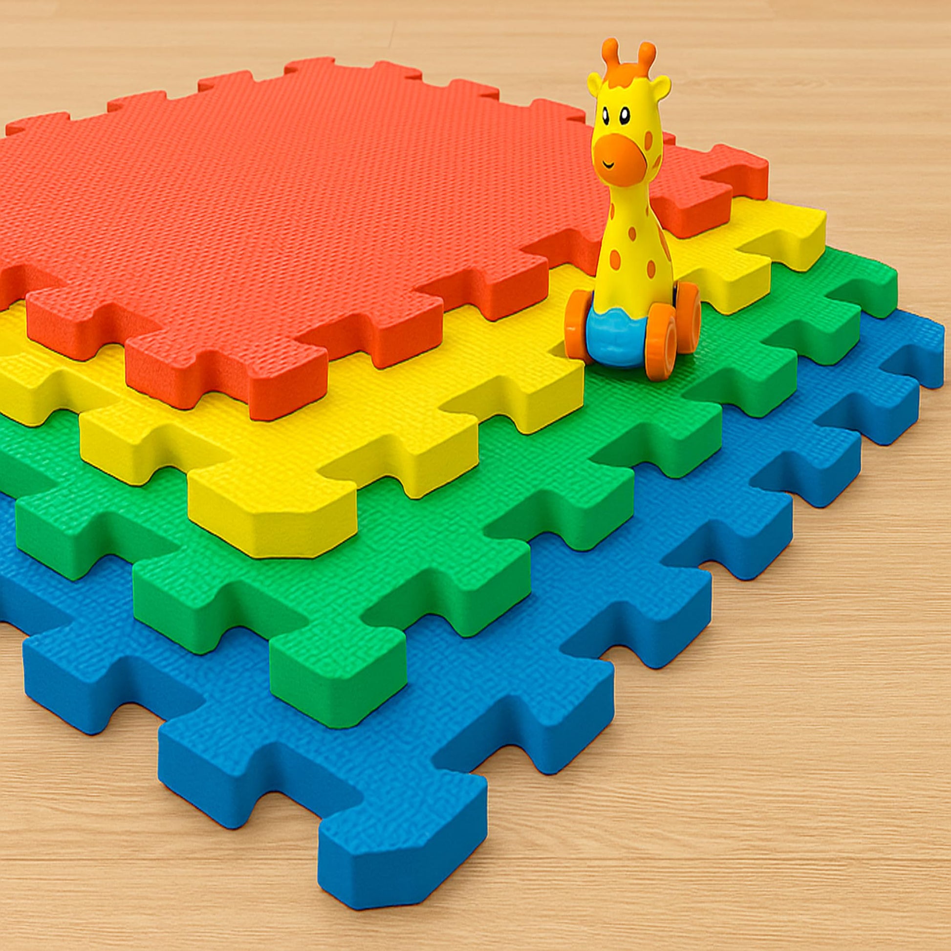 Liltoes Eva Interlocking Play Mat 12 Mm Thick | Floor Mat For Kids  Set Of 8 Tiles (Multicolour)