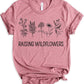 Teeny Fox Raising Wildflowers Little Sunflower Mother Daughter Matching Outfits Mom And Me Cute Family Shirts