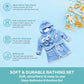 Spasilk Hooded Terry Bathrobe With Booties, Blue Plane, One Size