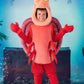 Fun Costumes Disney'S The Little Mermaid Sebastian, Boy'S Plush Red Crab Jumpsuit With Foam Formed Tunic And Hat 4T