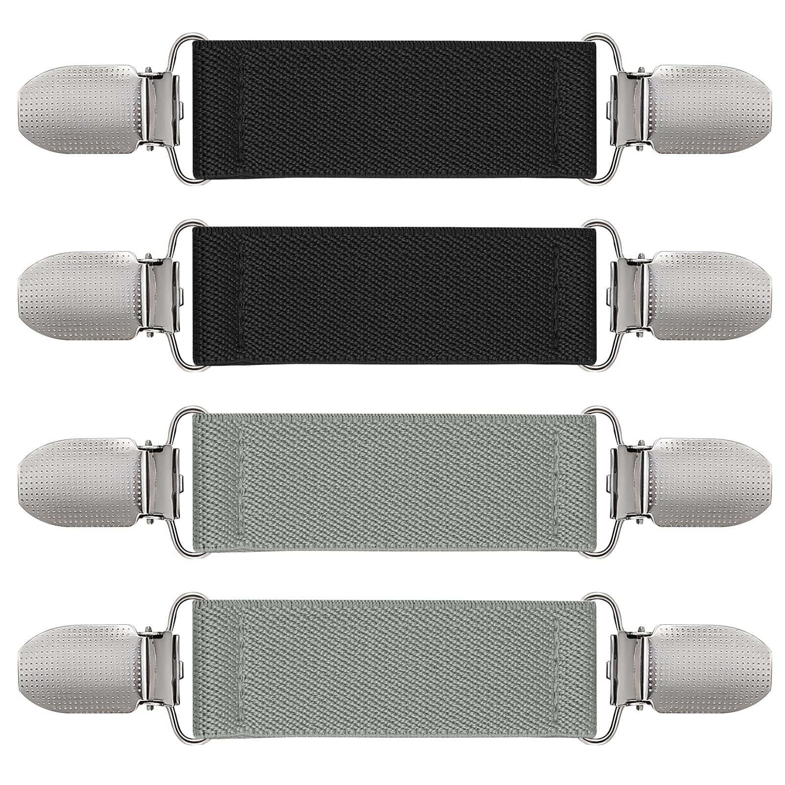 Zkptops 2 Pairs Winter Mitten Clips Elastic Stainless Steel Gloves Clips For Toddler Kids Baby Adults Mitten Clips Clothing Dres