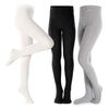 Petrass Girls Tights Toddler Cable Knit Cotton Footed Seamless Dance Ballet Baby Girls' Leggings 3 Pack Black/Ivory/Grey 3T-4T