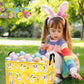 Boohit Large Easter Baskets For Kids Personalized Baby Girl Easter Basket Cute Teen Boy Spring Decor (Golden Bunny Egg)