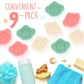 Impresa [9 Pack] Konjac Baby Bath Sponge Set For Sensitive Skin - For Safe And Natural Infant Bath Time - Baby Sponge For Bathin