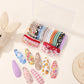 Doboi 40 Pcs Floral Print Snap Hairpins, Hair Bows Clips, And Barrettes For Girls - Non-Slip Wrapped Flower Clips Hair Accessori