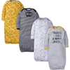Gerber Unisex Baby Boy And Girls 4-Pack Sleeper Gown Star 0-6 Months