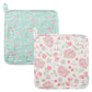 Stephen Joseph, Baby and Toddler Washcloths, Muslin Washcloth, 10x10 inches  Hedgehog Set of 2