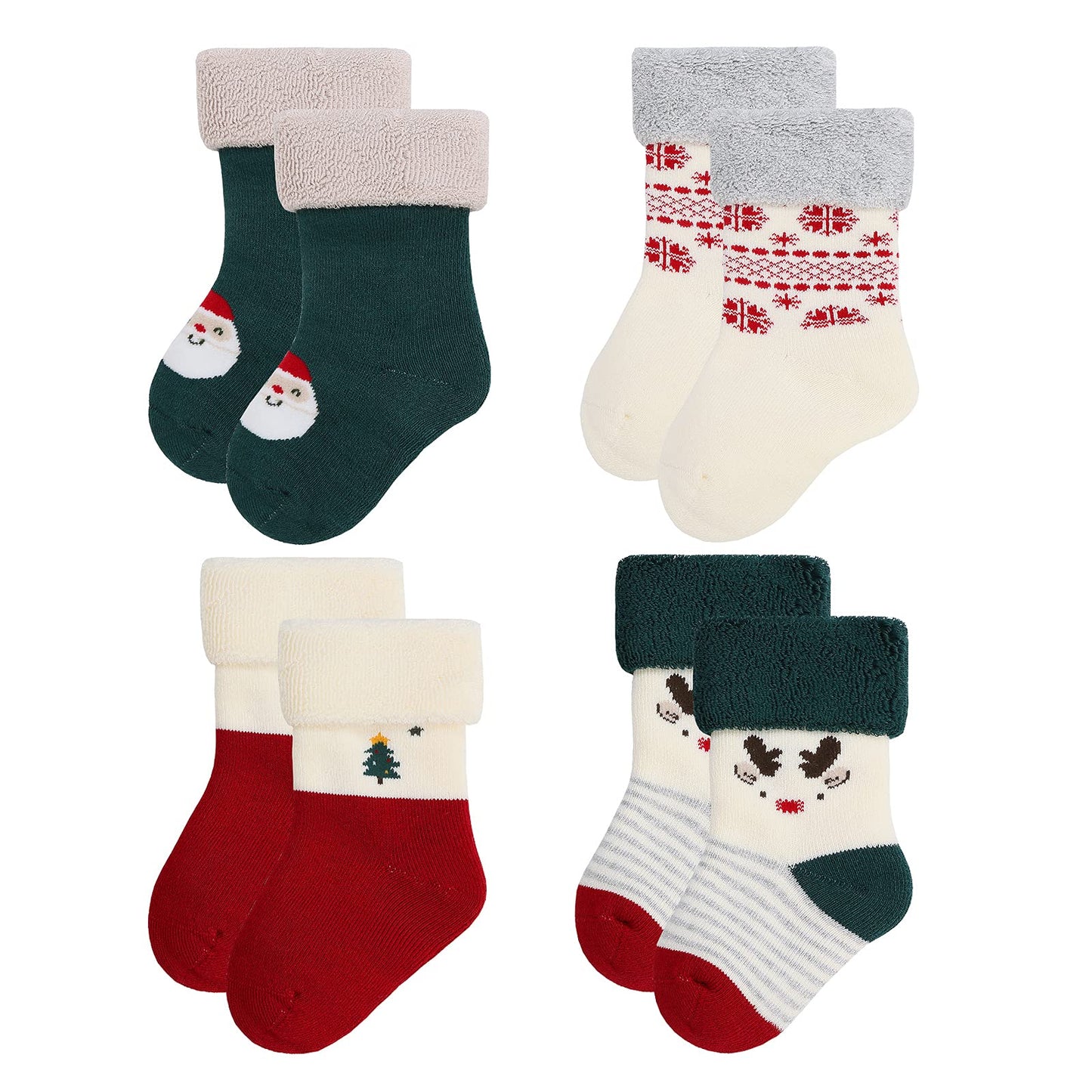 Human Feelings Christmas Baby Boy Socks Girl Babies Infant Sock Wool Toddler 0-6 Months Cotton Rich First 4Pair