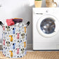 Duyiy Round Dog Pattern Laundry Hamper Laundry Basket Storage Basket Organizer Hamper Storage Bins For Clothes Toys Box Nursery