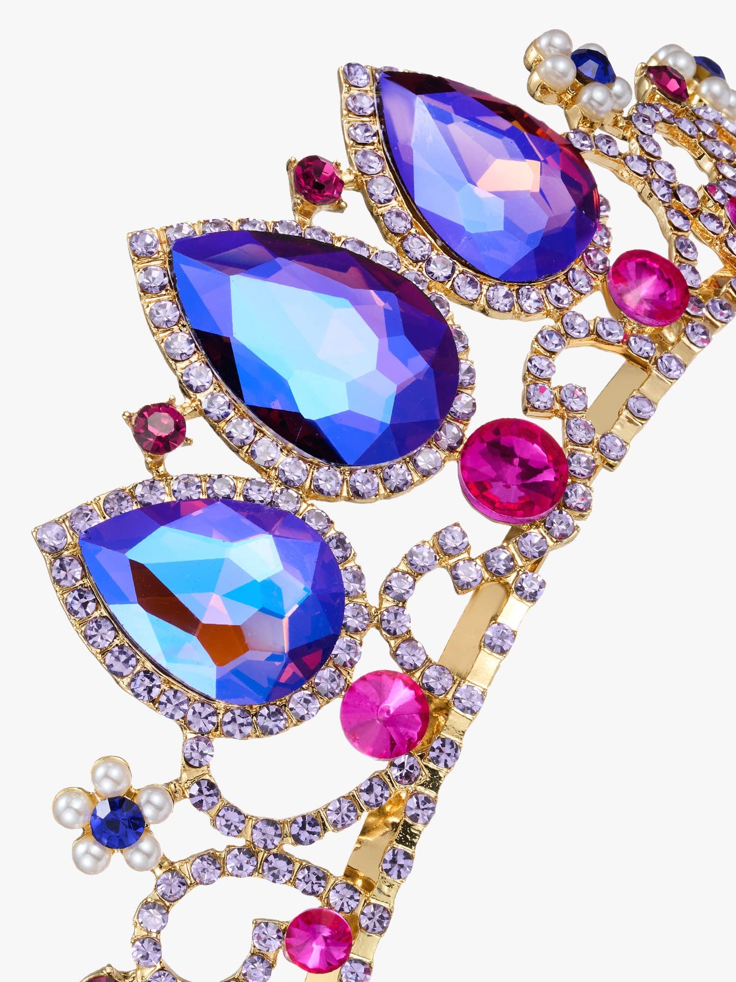 Sweetv Purple Tiaras For Little Girls, Crystal Rapunzel Princess Crown Headband For Kids Cosplay Birthday Dress Up, Tangled Hall