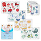 Graco Baby Disposable Stick-On Placemats, 4 Subtle Designs (10 Each), 12'X18' Sticky Placemats With Adhesive Strips For Baby L