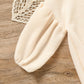 Toddler Baby Girl Sweater Round Neck Loose Long Sleeve Candy Color Knitted Pullover Tops Autumn Winter Sweatshirt (Cream, 2-3T)