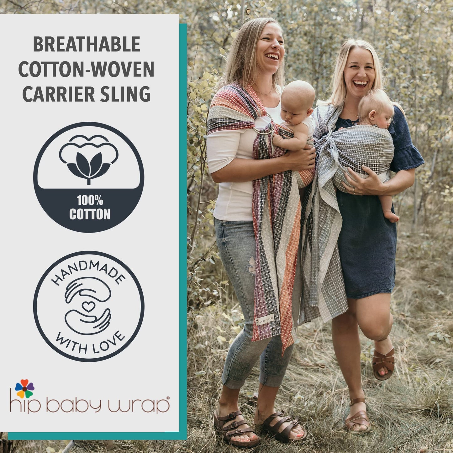 Hip Baby Wrap - 100% Soft Cotton Baby Sling Wrap - Baby Hip Carrier - Nursing Wraps for Breastfeeding, Baby Carrier Sling - Newb