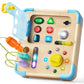 lalalark Electronic Busy Board - Montessori-Inspired Pretend Toy with 15 LED Lights & 9 Sound Effects, 5 Interactive Switches & 