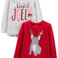 Simple Joys By Carter'S Baby 2-Pack Christmas Long-Sleeve Tees, Grey Jolly/Red Dog Print, 3T