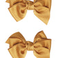 ZOONAI 4 Inch Shiny Glitter Ribbon Hair Bows Alligator Clips Hair Accessories Little Teen Toddler Girls Kids Teens Toddlers Hair