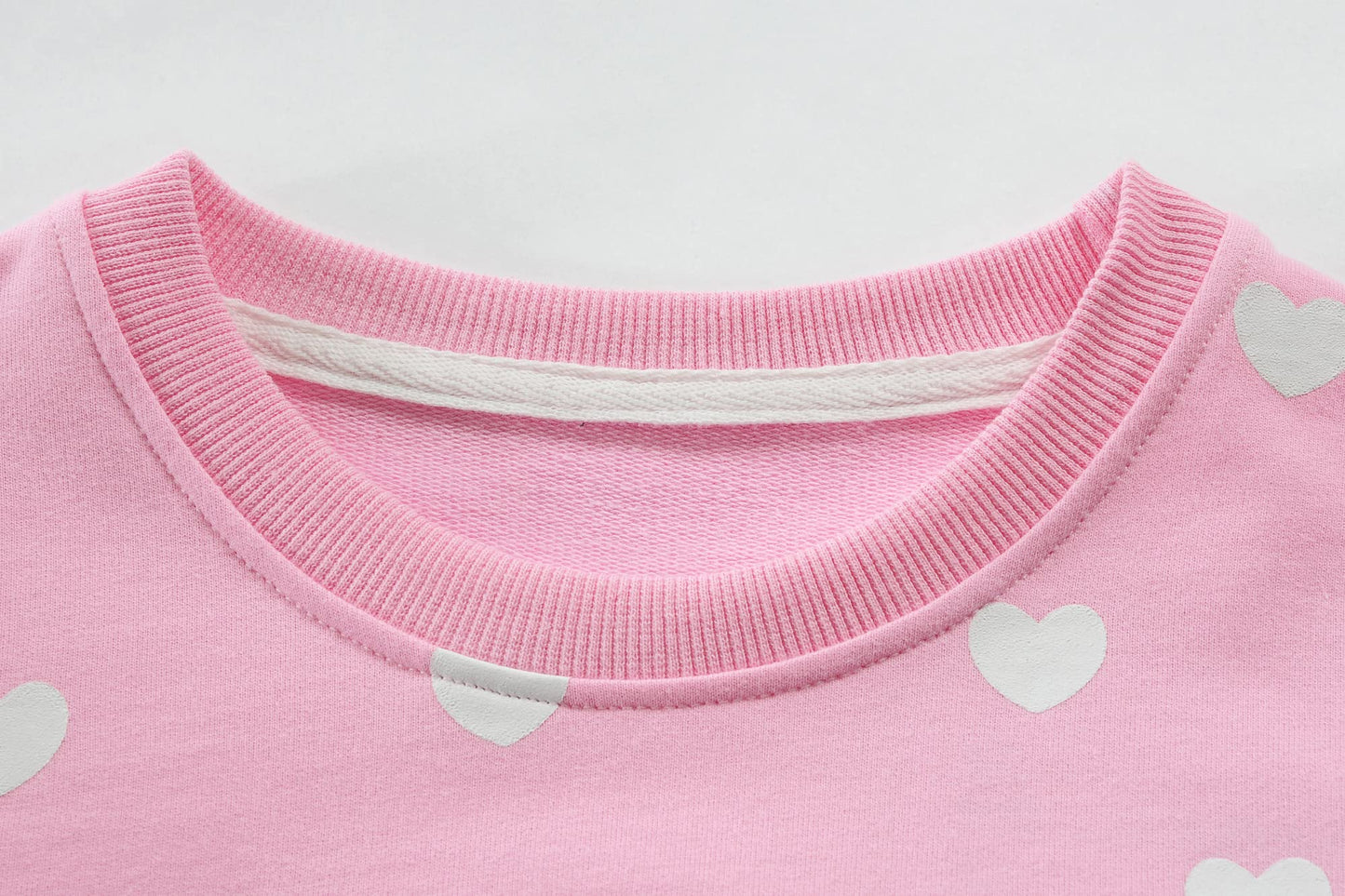 Little Girls Pink Love Heart Shirts Toddler Long Sleeve Sweatshirts Valentines Day Pullover Active Tops 5T