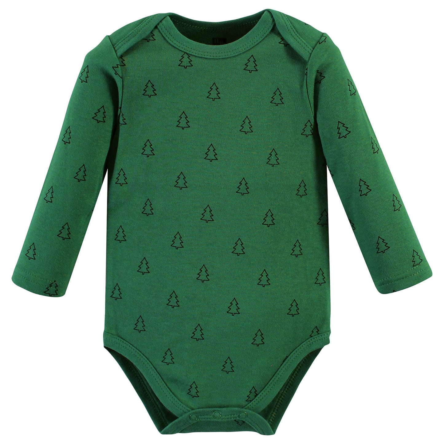 Hudson Baby Unisex Baby Cotton Long-Sleeve Bodysuits Moose Wonderful Time, 9-12 Months