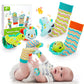 ZapWhiz Baby Infant Rattle Socks, 3 4 5 6 Month Old Baby Toys Wrist Rattles for Babies 0-6 Months Newborn Baby Learning Sensory 