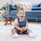 Infantino Lil Nibbles Textured Silicone Teether -Sensory Exploration and Teething Relief with Easy to Hold Handles, Multicolor