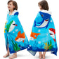 Joiedomi Shark Hooded Towels For Kids - Soft 100% Cotton Kids Beach Towel - 30' X 50' For 3-10 Years Boys Girls - Beach Hooded