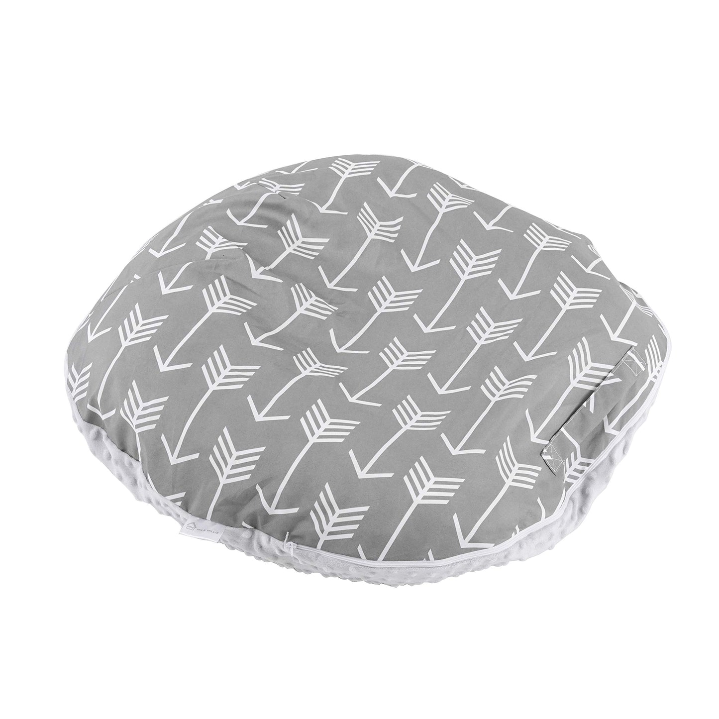 Water Resistant Removable Cover For Newborn Lounger | Unisex Gray Arrow Design | Minky Slipcover | Premium Quality Soft Wipeable
