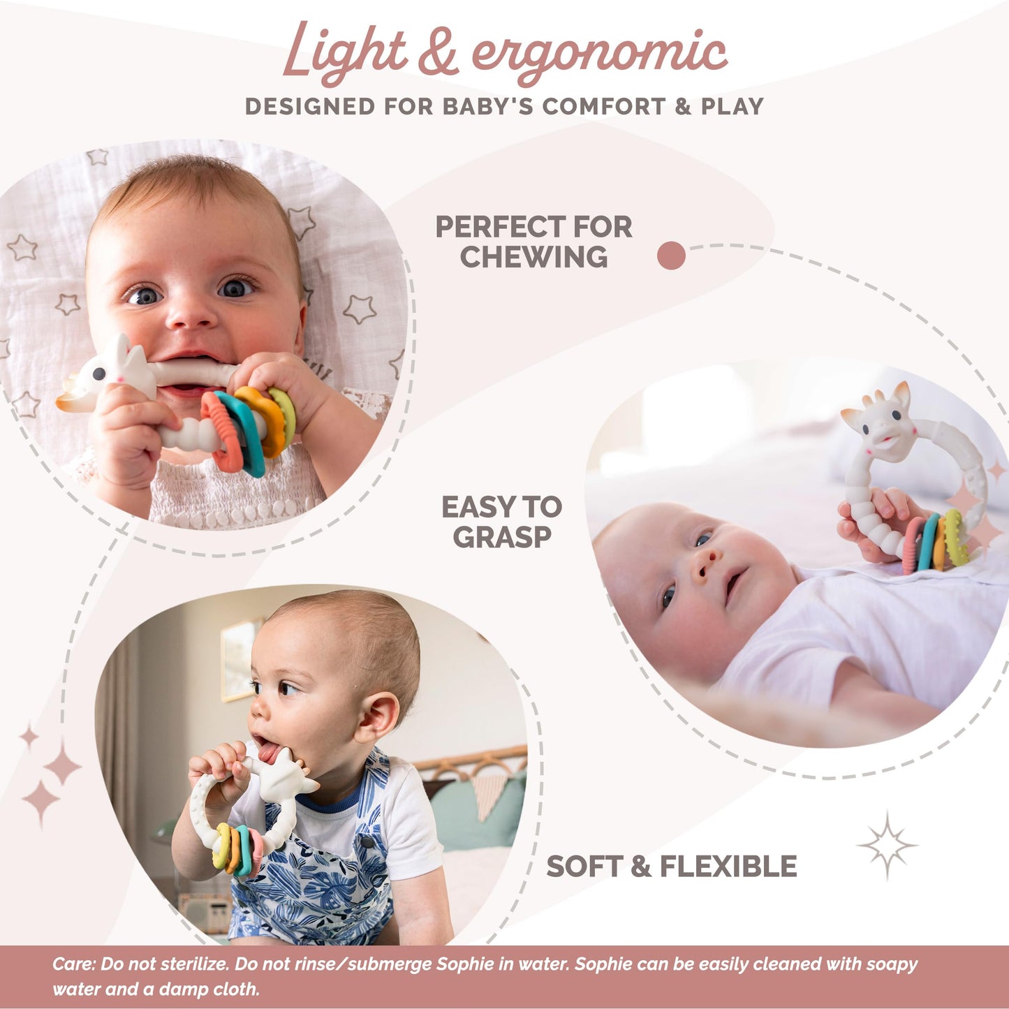 Sophie la girafe | Colorings Teether | Light & Easy to Grasp | Awaken All 5 Senses
