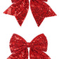 ZOONAI Glitter Hair Clips, Sequins Hair Bows Alligator Clips Hair Accessories Infant Toddler Girls Hairpin Headwear - Set of 2 (